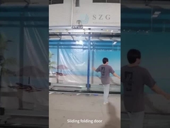 Thermal Break Safety Glass Aluminum Folding Door Commercial Balcony Folding Door