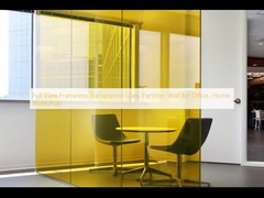 Full View Frameless Transparent Glass Partition Wall for Office, Home, Workshop