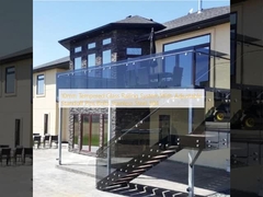  10mm Tempered Glass Railing System With Adjustable Standoff Pins Bolts Stainless Steel 304