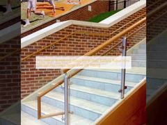 Frameless Tempered Glass Panel Stair Railing Adjustable Design Arc Grip Clamp 304 316 Fitting