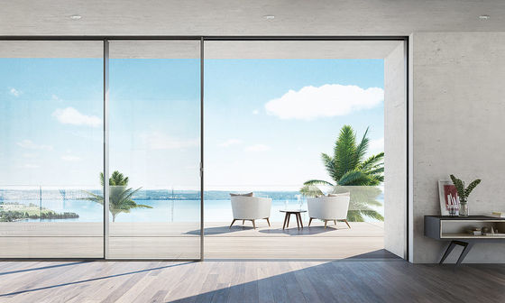 Eco Friendly Aluminum Sliding Door Balcony Using Thin 4 Aluminium Casement Sliding Door