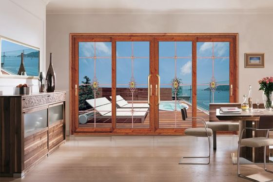 Typhoon Resistant 2mm Thick Aluminum Sliding Glass Patio Door with 10 Years Warranty and Energy Efficient Design