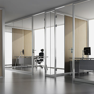 Sleek Design Aluminum Frame Glass Partition Wall with 10 Years Warranty for Office and Home
