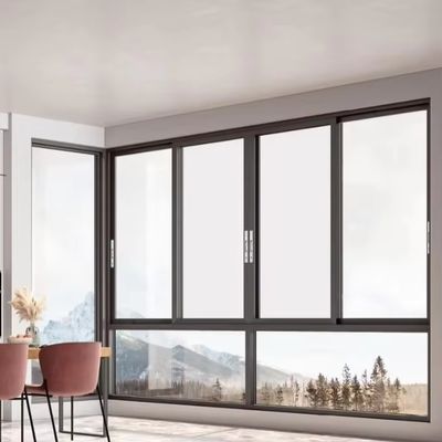 Tempered Glass Thermal Break Aluminum Sliding Storm Windows With Insect Net