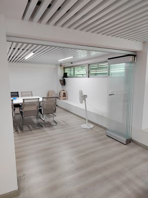 Fluorocarbon Spraying Aluminum Folding Door with Tempered Glass and Customized Size