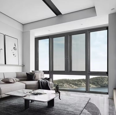 Commercial Soundproof Aluminum Sliding Window with 1.4mm-2.0mm Profile Thickness and Anodized Waterproof Finish