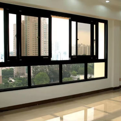 Commercial Soundproof Aluminum Sliding Window with 1.4mm-2.0mm Profile Thickness and Anodized Waterproof Finish