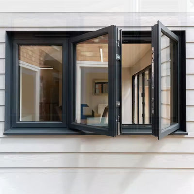 New Design Aluminum Alloy Casement Window with Sound Insulation and Out Swing Egress Feature