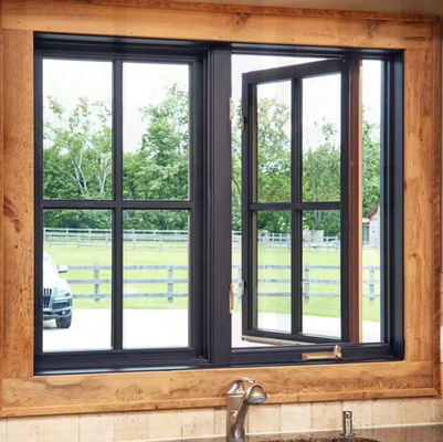 New Design Aluminum Alloy Casement Window with Sound Insulation and Out Swing Egress Feature