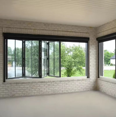 Custom Balcony Aluminum Folding Window Tempered Insulated Folding Glass Window