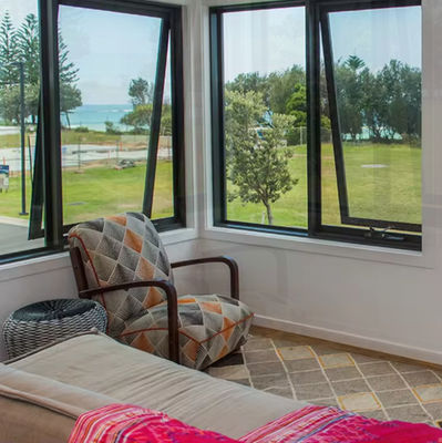 High Security Aluminum Tilt And Turn Window With Customized Size And Tempered Glass