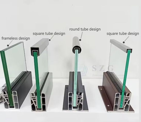 Lamel U Channel Glass Balustrade Top Mounted Installation With Laminated Glass