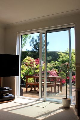 Commercial Aluminum Sliding Door with Laminated Glass and Fluorocarbon Spraying for Anodized Finishes