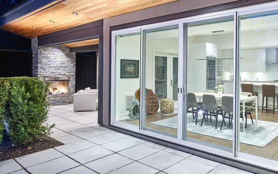 Commercial Aluminum Sliding Door with Laminated Glass and Fluorocarbon Spraying for Anodized Finishes