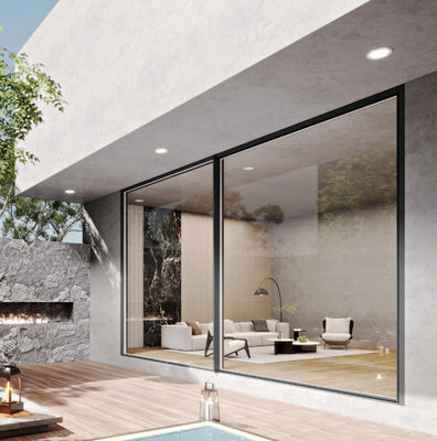 Thin Aluminium Sliding Glass Door with Safety Multi Point Locking and Energy Saving Features