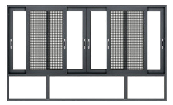 Energy Efficient Aluminum Sliding Door with Fluorocarbon Spraying and Durable Design