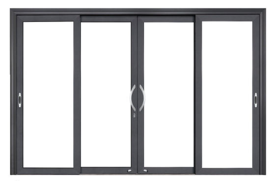 Customized Residential Aluminium Slimline Sliding Glass Doors with Stable Fluorocarbon Spraying Finish