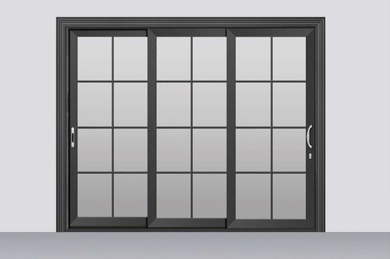 Typhoon Resistant 2mm Thick Aluminum Sliding Glass Patio Door with 10 Years Warranty and Energy Efficient Design