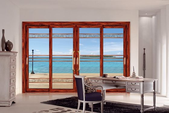 Typhoon Resistant 2mm Thick Aluminum Sliding Glass Patio Door with 10 Years Warranty and Energy Efficient Design