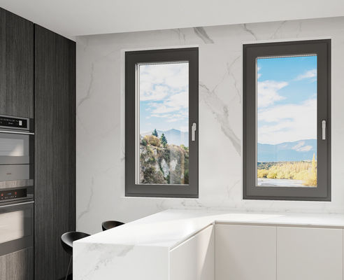 Customized Size Aluminum Alloy Casement Window with Stainless Steel Hardware and 10 Years Warranty