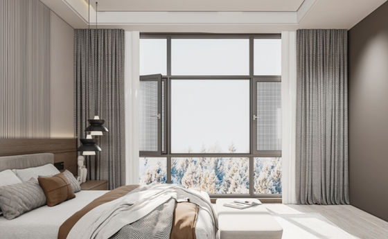 Space Saving Large Swing Open Aluminum Swing Window with 10 Years Warranty for Maximum Air Circulation