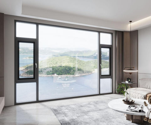 Aluminum Swing Window with 10 Years Warranty Soundproof and Weather Resistance Inward Casement Window