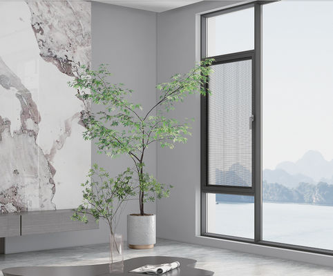 Powder Coated Aluminum Swing Window with 10 Years Warranty and Customizable Colors