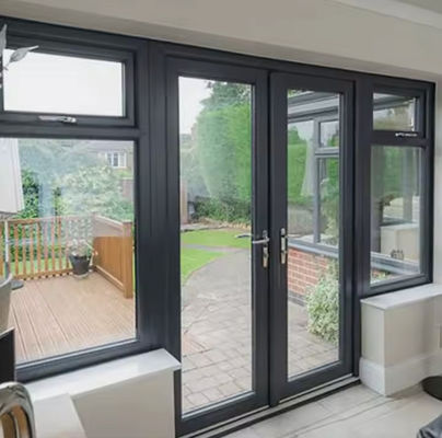 Thermal Break Aluminum Swing Door with Double Glazing Multi-point Locking and Low-E Glass