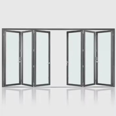 Thermal Break Aluminum Folding Door with Dust Resistant Tempered Glass for Modern Spaces