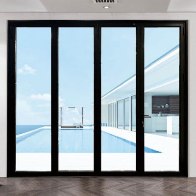 Customizable House Aluminum Folding Door Laminated Glass With Lockable Handle