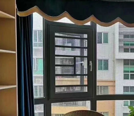 Waterproof Aluminum Swing Window Laminated Glass Window Swings Open