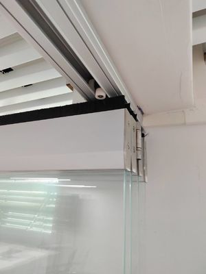 Fluorocarbon Spraying Aluminum Folding Door with Tempered Glass and Customized Size