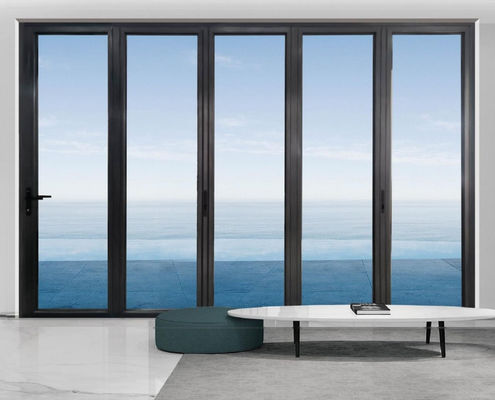 Hurricanes Resistance Internal Aluminium Bifold Doors Powder Coating