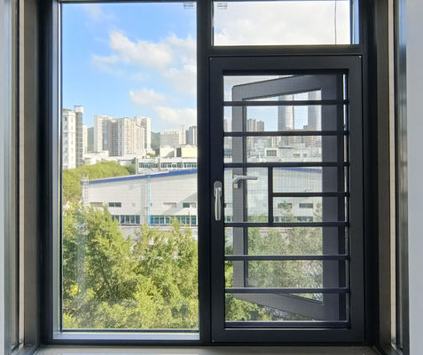 High Security Aluminum Swing Window with Large Swing Open and Customized Size Featuring 10 Year Warranty
