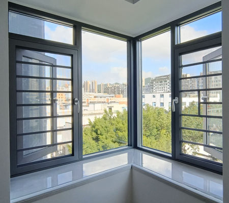 Customizable Aluminum Swing Window with Multi-Point Locking and High Security 10-Year Warranty
