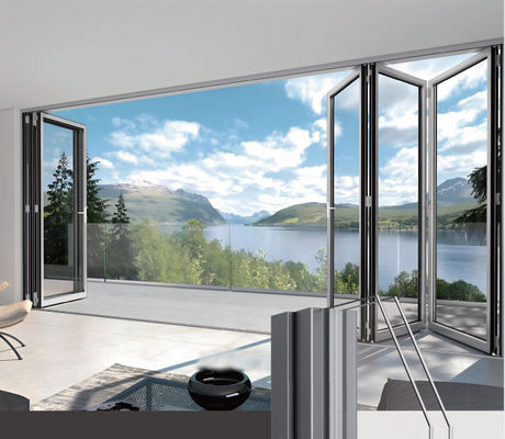 Thermal Break Aluminum Bifold Door with 50-Year Lifespan and Customized Size Fluorocarbon Spraying