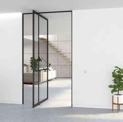 Aluminum Alloy Frameless Glass Pivot Door Corrosion Resistant Easy Cleaning