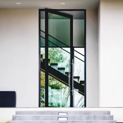 Customizable Powder Coated Aluminum Pivot Door Laminated Glass Pivot Entry Door