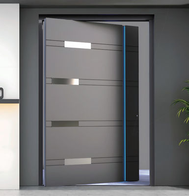 Hurricanes Resistance Pivot Aluminum Door Customized with Laminated Glass