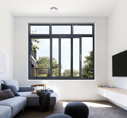 Tempered Laminated Aluminum Sliding Window with Double Tempered Glass and Stainless Steel Hardware 10 Years Warranty