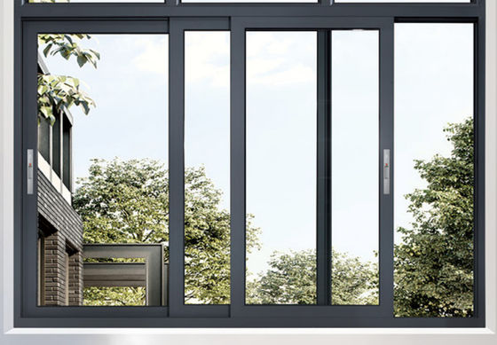 Tempered Laminated Aluminum Sliding Window with Double Tempered Glass and Stainless Steel Hardware 10 Years Warranty
