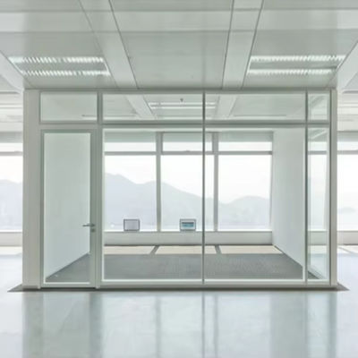 Modern Sound Proof Glass Partition With Powder Coating Aluminum Frame