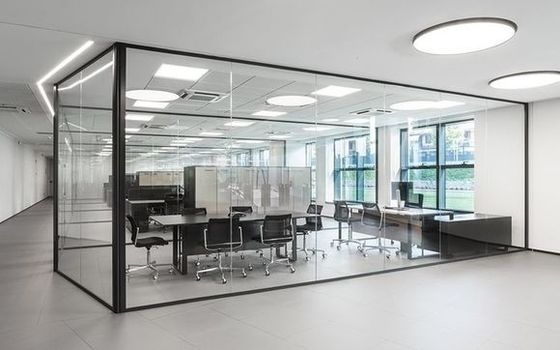 Modern Design Glass Partition Wall Soundproof Commercial Glass Partitions
