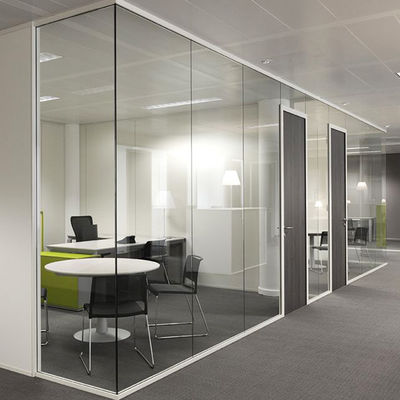 Modern Design Glass Partition Wall Soundproof Commercial Glass Partitions