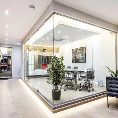 Commercial Glass Partition Wall with 10 Years Warranty Custom Sizes and Double Tempered Glass