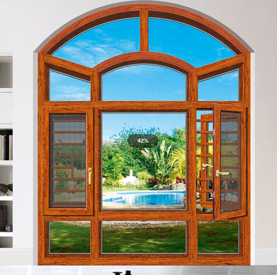 Powder Coated Tilt Turn Aluminium Windows Customized With Insect Protection