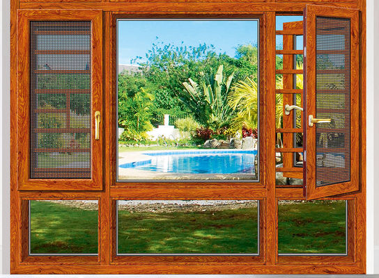 Powder Coated Tilt Turn Aluminium Windows Customized With Insect Protection
