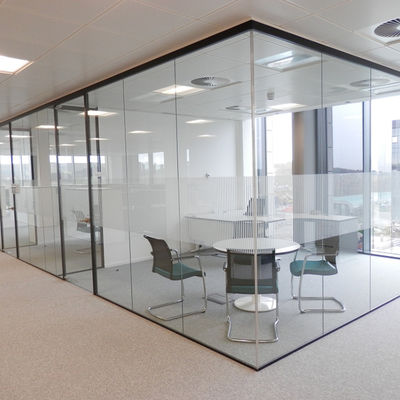 Modern Design Safety Frameless Glass Office Walls Soundproof Laminated Glass