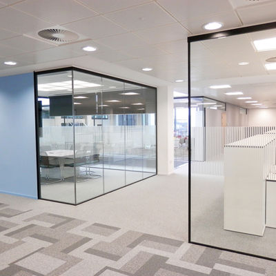 Modern Design Safety Frameless Glass Office Walls Soundproof Laminated Glass