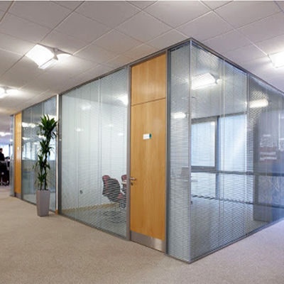 Customized Office Glass Office Partitions Space Saving Frosted Glass Partition